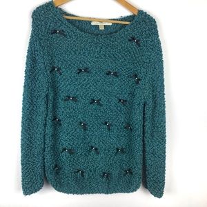 LC Lauren Conrad | Bow & Pearl Soft Knit Sweater